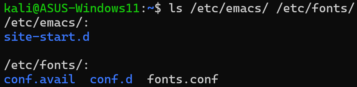 ls multiplearguments